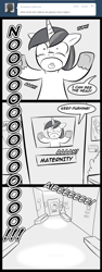 Size: 600x1600 | Tagged: safe, artist:madmax, shining armor, pony, unicorn, madmax silly comic shop, g4, comic, hilarious in hindsight, male, maternity ward, ptsd, solo, stallion, triggered