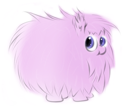 Size: 900x785 | Tagged: safe, artist:sharkwellington, oc, oc only, oc:fluffle puff, pony, :t, looking at you, my brand, simple background, smiling, solo, white background