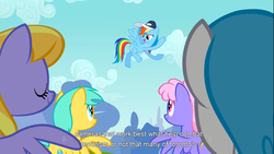 Size: 1366x768 | Tagged: safe, screencap, cloud kicker, lightning bolt, rainbow dash, rainbowshine, sunshower raindrops, white lightning, pegasus, pony, g4, hurricane fluttershy, season 2, coach rainbow dash, female, mare, terrorism, toronto, whistle, whistle necklace, youtube caption, youtube link