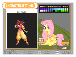 Size: 640x480 | Tagged: safe, artist:fallen nightingale, color edit, fluttershy, pegasus, pony, g4, crossover, female, hotaru futaba, king of fighters, mare