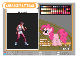 Size: 640x480 | Tagged: safe, artist:fallen nightingale, color edit, pinkie pie, earth pony, pony, g4, crossover, female, king of fighters, mare, yuri sakazaki