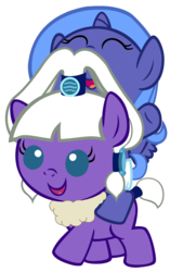 Size: 2520x4008 | Tagged: safe, artist:beavernator, princess luna, alicorn, earth pony, pony, g4, avatar the last airbender, baby, baby pony, crossover, cute, diaper, female, filly, foal, ponies riding ponies, ponified, princess yue, riding, simple background, white background, woona, yue