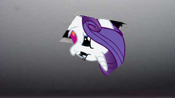 Size: 550x307 | Tagged: artist needed, safe, rarity, pony, unicorn, g4, ceiling pony, female, mare, solo