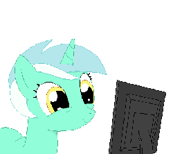 Size: 450x400 | Tagged: safe, artist:tomdantherock, lyra heartstrings, pony, unicorn, g4, animated, computer, female, gif, internet, mare, mood swing, simple background, smiling, solo, transparent background