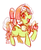 Size: 513x620 | Tagged: safe, artist:crayon-chewer, granny smith, earth pony, pony, g4, adorasmith, apple, cute, female, filly, foal, open mouth, simple background, solo, white background, young, younger