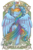 Size: 534x800 | Tagged: dead source, safe, artist:hezaa, rainbow dash, pegasus, pony, g4, female, french, lidded eyes, looking at you, mare, modern art, nouveau, solo