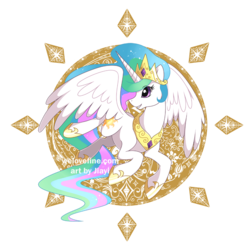 Size: 800x800 | Tagged: dead source, safe, artist:jiayi, princess celestia, alicorn, pony, g4, abstract background, cute, cutelestia, female, flying, looking back, mare, simple background, solo, transparent background