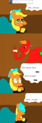 Size: 1100x3170 | Tagged: safe, artist:luigitailsprower, applejack, big macintosh, earth pony, pony, ask the apples, g4, apple beer, ask, beer, female, hangover, ice pack, male, mare, not again, stallion