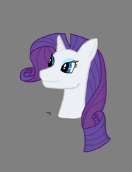 Size: 682x894 | Tagged: safe, artist:barbossa, rarity, pony, unicorn, g4, bust, female, mare, portrait, profile, simple background, solo