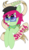 Size: 729x1261 | Tagged: safe, artist:whipstitch, oc, oc only, earth pony, pony, bandana, female, glasses, green fur, mare, old banner, solo, whipstitch