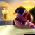 Size: 1000x1000 | Tagged: safe, artist:rayhiros, twilight sparkle, pony, unicorn, g4, alcohol, backlighting, blushing, cocktail, cute, drunk, drunk twilight, female, floppy ears, lidded eyes, looking at you, mare, solo, sunset, twiabetes, twiman, unicorn twilight