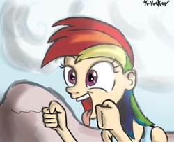 Size: 1500x1219 | Tagged: safe, artist:kvoakes17, rainbow dash, human, g4, female, humanized, open mouth, solo