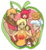 Size: 512x562 | Tagged: safe, artist:ssenarrya, apple bloom, applejack, big macintosh, granny smith, winona, dog, human, g4, family, female, humanized, male, no pupils, piggyback ride, simple background, straw in mouth, transparent background