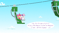 Size: 1280x720 | Tagged: safe, artist:jan, apple bloom, neon lights, octavia melody, rising star, scootaloo, sweetie belle, earth pony, pegasus, pony, unicorn, ask the crusaders, friendship is witchcraft, vocational death cruise, g4, angry, animated, background pony, buy some apples, censorship, cutie mark crusaders, female, filly, male, mare, sleeping, stallion, yelling, zzz