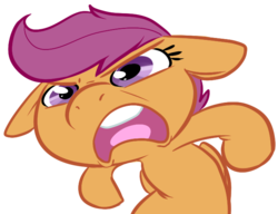 Size: 668x514 | Tagged: safe, artist:php27, scootaloo, pegasus, pony, g4, angry, ears back, female, filly, simple background, solo, transparent background