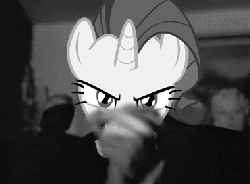 Size: 380x280 | Tagged: artist needed, safe, rarity, pony, g4, animated, citizen kane, clapping, female, gif, irl, male, meme, orson welles, photo, solo