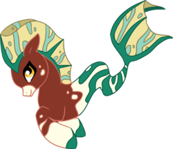 Size: 1122x963 | Tagged: safe, artist:pashapup, hippocampus, kelpie, merpony, okapi, equestrian mythos, okapie, solo