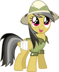 Size: 591x721 | Tagged: artist needed, safe, daring do, pegasus, pony, g4, bandage, female, injured wing, mare, simple background, solo, transparent background