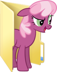 Size: 205x256 | Tagged: safe, artist:blues27xx, artist:j-brony, cheerilee, earth pony, pony, g4, computer icon, female, floppy ears, folder, mare, simple background, smiling, smirk, solo, transparent background, webcore