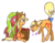 Size: 580x450 | Tagged: safe, artist:wolfytails, applejack, applejack (g1), applejack (g3), earth pony, pony, g1, g3, g4, apple, apple basket, bow, female, food, g1 to g4, g3 to g4, generation leap, generational ponidox, mare, no pupils, simple background, sitting, tail bow, transparent background