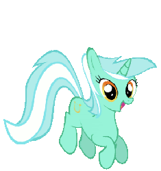 Size: 432x458 | Tagged: safe, lyra heartstrings, pony, unicorn, g4, animated, bouncing, distortion, female, gif, mare, simple background, solo, transparent background, wat