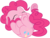 Size: 6300x4800 | Tagged: safe, artist:atmospark, artist:bri-sta, edit, pinkie pie, earth pony, pony, absurd resolution, cheek fluff, curled up, cute, diapinkes, eyes closed, female, floppy ears, hnnng, mare, on back, ponk, simple background, smiling, solo, transparent background, underhoof, vector, weapons-grade cute