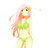 Size: 2734x2605 | Tagged: safe, artist:derpiihooves, fluttershy, human, g4, belly button, bikini, breasts, busty fluttershy, clothes, faith summers, female, flower, flower in hair, green swimsuit, hand on hip, high res, humanized, side-tie bikini, simple background, solo, starswirl academy, swimsuit, white background