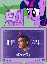 Size: 563x771 | Tagged: safe, twilight sparkle, pony, unicorn, g4, bill nye, bill nye the science guy, exploitable meme, female, mare, meme, tv meme