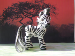 Size: 1600x1200 | Tagged: safe, artist:bambikate, pony, zebra, g3, customized toy, irl, photo, solo, toy