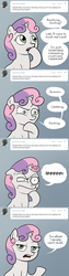 Size: 646x2584 | Tagged: safe, artist:lemondevil, sweetie belle, pony, unicorn, biporarity, g4, ask, comic, female, filly, solo