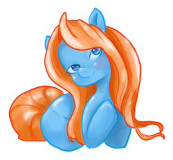Size: 1122x1038 | Tagged: safe, artist:cloverminto, waterfire, earth pony, pony, g3, g4, female, g3 to g4, generation leap, mare, prone, simple background, solo, transparent background