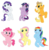 Size: 2124x2172 | Tagged: safe, artist:applebeans, applejack, fluttershy, pinkie pie, rainbow dash, rarity, twilight sparkle, earth pony, pegasus, pony, unicorn, semi-anthro, g4, female, high res, mane six, simple background, transparent background