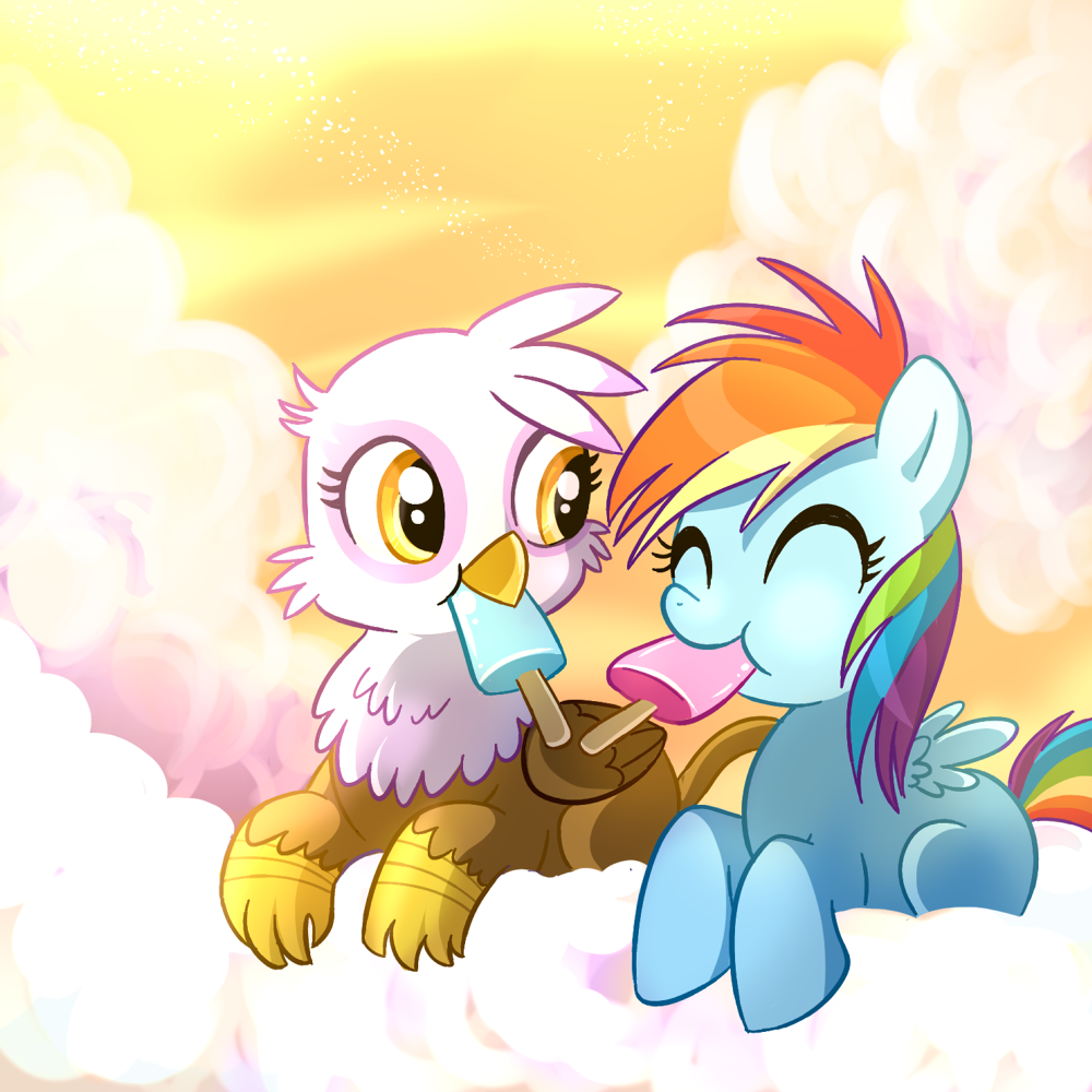 13407 Safe Artistmadmax Gilda Rainbow Dash Griffon Pegasus