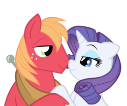 Size: 978x816 | Tagged: safe, artist:rustedrabbit, big macintosh, rarity, earth pony, pony, unicorn, g4, boop, eye contact, female, looking at each other, male, mare, noseboop, nuzzling, ship:rarimac, shipping, simple background, stallion, straight, transparent background