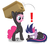 Size: 680x600 | Tagged: safe, artist:empty-10, pinkie pie, twilight sparkle, earth pony, pony, unicorn, g4, bipedal, box, cardboard box, catsuit, caught, clothes, costume, crossover, duo, duo female, exclamation point, eyepatch, female, future twilight, konami, mare, metal gear, metal gear solid, prone, solid sparkle