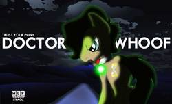 Size: 1024x622 | Tagged: safe, artist:arnie00, doctor whooves, time turner, earth pony, pony, g4, bowtie, doctor who, eleventh doctor, male, mouth hold, ponified, solo, sonic screwdriver, stallion, the doctor