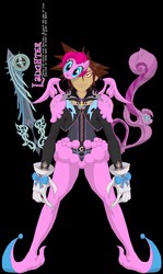 Size: 1511x2543 | Tagged: safe, artist:terry, pinkie pie, human, g4, costume, crossover, disney, female, kingdom hearts, solo, sora