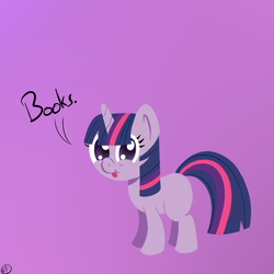 Size: 600x600 | Tagged: safe, artist:terra-aquis, twilight sparkle, pony, unicorn, g4, female, filly, foal, simple background, solo