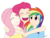 Size: 1100x825 | Tagged: safe, artist:kprovido, fluttershy, pinkie pie, rainbow dash, human, g4, female, hug, humanized, simple background, transparent background, trio