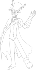 Size: 985x2032 | Tagged: safe, artist:ac-drawings, artist:mousathe14, discord, human, g4, askthemanesix, hat, humanized, male, monochrome, solo, top hat