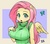 Size: 600x528 | Tagged: safe, artist:shepherd0821, fluttershy, anthro, g4, ambiguous facial structure, big breasts, breasts, busty fluttershy, clothes, female, sleeveless turtleneck, sweater, sweatershy, turtleneck