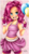 Size: 330x609 | Tagged: safe, artist:nataliadsw, pinkie pie, human, g4, balloon, bracelet, clothes, female, fingerless gloves, gloves, humanized, midriff, skirt, solo, tank top