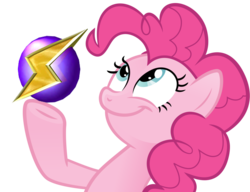 Size: 990x759 | Tagged: safe, pinkie pie, earth pony, pony, g4, female, look what pinkie found, mare, meme, metroid, screw attack, simple background, smiling, transparent background