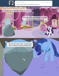 Size: 850x1100 | Tagged: safe, rarity, tom, pony, unicorn, ask terry, g4, aftersex, bed, carousel boutique, comic, female, implied sex, mare, pillow, smoking