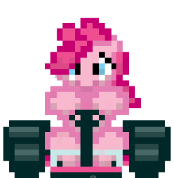 Size: 285x291 | Tagged: artist needed, safe, pinkie pie, earth pony, pony, g4, female, male, mare, mario, mario kart, simple background, solo, sprite, super mario kart, transparent background