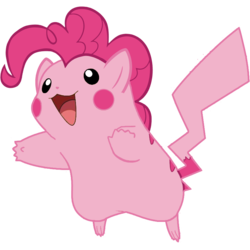 Size: 800x800 | Tagged: safe, artist:freakin-ninja, pinkie pie, pikachu, g4, female, pinkachu, pokefied, pokémon, simple background, solo, transparent background