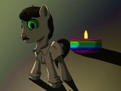 Size: 900x675 | Tagged: safe, artist:aaronmk, pony, darkseed, mike dawson, ponified, ring toss, solo
