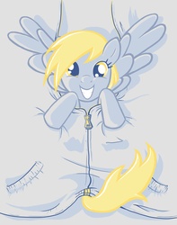 Size: 4500x5700 | Tagged: safe, artist:kcday, derpy hooves, pegasus, pony, g4, absurd resolution, female, grin, looking at you, mare, smiling, solo, spread wings, t shirt design, wings