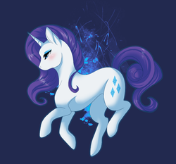 Size: 624x581 | Tagged: safe, artist:kittlums, rarity, pony, unicorn, g4, abstract background, blushing, female, mare, pretty, profile, solo