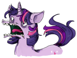 Size: 1047x793 | Tagged: safe, artist:hayhedgehoghay, twilight sparkle, pony, unicorn, g4, female, mare, open mouth, shocked, simple background, solo, transparent background